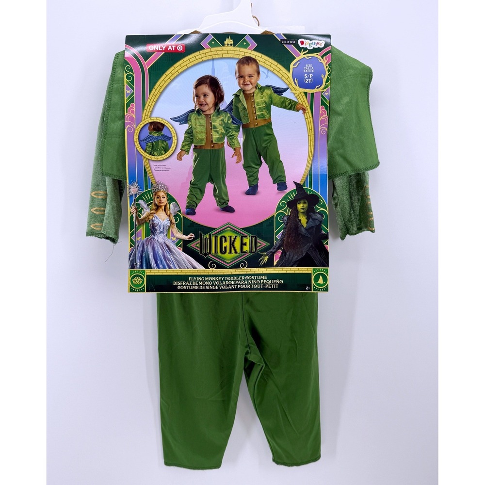 Disguise Wicked Flying Monkey Toddler Costume Green Jumpsuit Wings 2T Target